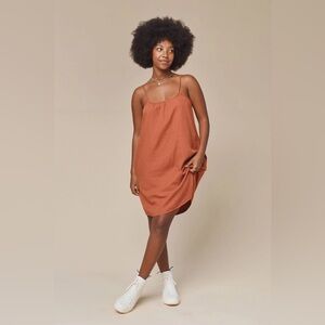 NWT Jungmaven Sundance Slip Dress | Size Medium | Rooibos Tea | POCKETS!